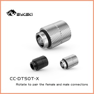 BYKSKI 2/4/6pcs CC-DTSOT-X G1/4" Female to Male 360 degrees Rotary Adapter Thread Straight Docking S