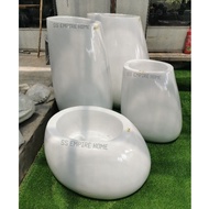 REX FP34 Fiberglass Tall Flower Pot Pasu Bunga Garden Taman Plant Pokok Fiber Square Indoor Outdoor 