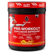 Pre-Workout Explosion Ripped 2.0 Peach Mango - Endurance Powder with Caffeine, Beta-Alanine, Lactic 