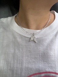 Substore.th/y2k wings Necklace/Silver925/สร้อยคอ/จี้ปีกนางฟ้า/งาน remake