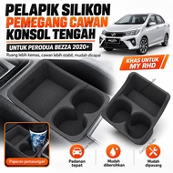 Perodua Bezza 2020+ Center Cup Holder Silicone Mat Anti Slip Protection Car Upgrade Bezza Accesories