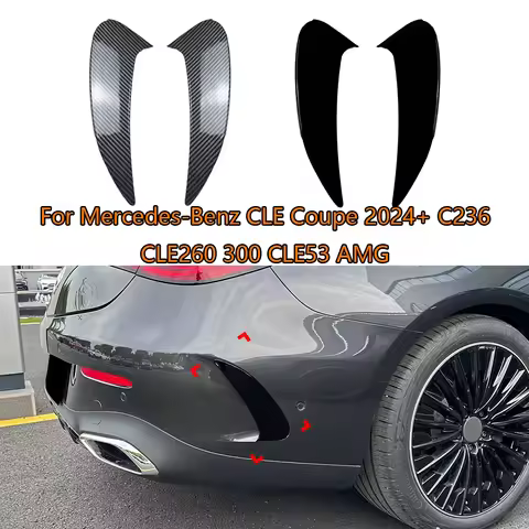 2PCS Car Rear Bumper Side Fin Air Vent Outlet Cover Trim For Mercedes Benz CLE Coupe 2024+ C236 CLE2