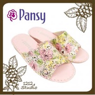 Pansy - 日本知名品牌簡約家居室內手工女裝碎花拖鞋 (粉紅色)(平行進口)