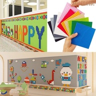 ANEMONE Building Blocks Base Plate, 16X16 Dots Colorful DIY Blocks Wall, Brick Accessories Educational Plastic Wall Background Kindergarten