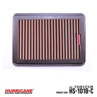 เฮอร์ริเคน HURRICANE AirFilter กรองอากาศรถยนต์ผ้าแดง & สแตนเลส Hyundai H1  Nissan Navara D40 HS-1018