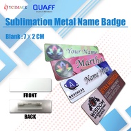QUAFF 1PC 7x2cm Name Tag PIN Untuk Tag Nama Sekolah Cikgu Murid dan Pekerja Pejabat untuk Biasa dan Epoxy (Wholesale)