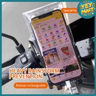 Yey Mart Waterproof Phone Case for Delivery Built-in Battery Touchscreen Motorcycle Handlebar Touchs