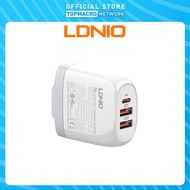 CN LDNIO A3511Q 65W GAN 1 PD+2 QC3.0 HOME CHARGER WITH TYPE-C CABLE - WHITE