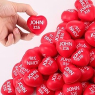 Zubebe 24 Pcs 1.57'' John 3: 16 Heart Stress Balls Bulk Motivational Stress Balls for Adults PU Foam