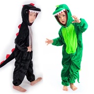 Boys Cartoon Dinosaur Costume Toddler Kids Child 2-3Y 3-4Y 4-8Y Hoodie Jumpsuit Green Black Purim Ha