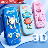 Deli 670461 23cm Robot Pencil Cases Multi-Purpose EVA Pen Case