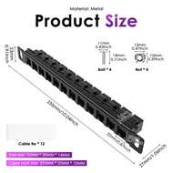 12 Port Patch Panel 10inch 0.5U CAT6 Network Patch Panel for DeskPi RackMate T1/T0/T2/T1 Plus/T0 Plu
