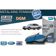 Bendix Metal King Titanium Disc Brake Pad Rear (DB1497MKT) - Lexus LS430 UCF30