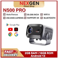 NexGen N500 PRO FHD Projector Dual Band  WIFi 2.4/5G with Android 13 Auto Focus and Keystone Wireles