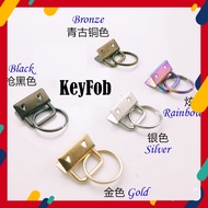 Key Fob 2.5cm 3.2cm Key Fob Keychain Hardware Split Ring Webbing KeyFob Hardware with Key Ring