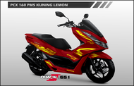 Stiker PCX 160 Merah Cutting Sticker kode P Bahan Oracal