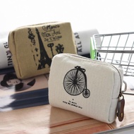 1PCS Fashion Women Coin Bag Square Canvas Bag Vintage Coin Purse Wallet With Zipper Card Holader Coi