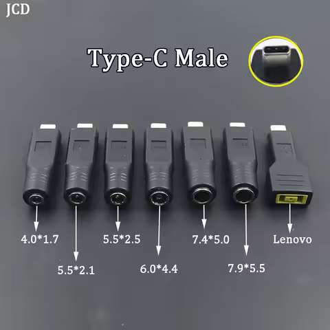 PD USB Adapter C Type C Male To 4.0*1.7 5.5*2.1 5.5*2.5 7.4*5.0 7.9*5.5mm Female Plug Converter DC P