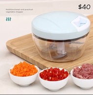 manual food fruit vegetable meat chopper pull string 手拉式拉繩絞肉切菜器碎菜器碎肉機