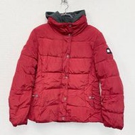 二手TOMMY HILFIGER Hilfiger 紅色全拉鍊羽絨服，LRED