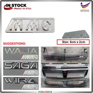 [6cm x 2cm] MMC Proton Mitsubishi Waja Wira Saga Chrome Rear Grill Mark Emblem Logo Badge Car Access