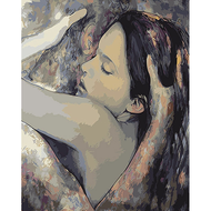 RUOPOTY ภาพกรอบรูปดีไอวายด้วยตัวเลข40X50ซม. ชุดภาพวาดคนการวาดภาพด้วยตัวเลขสำหรับผู้ใหญ่มือใหม่ฆ่าเวล