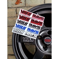 Rim Sticker Rays Volk Rays Te37 1set(8pcs)/Te37 Auto Options Sticker Volk Racing/Te37 Sticker Rays