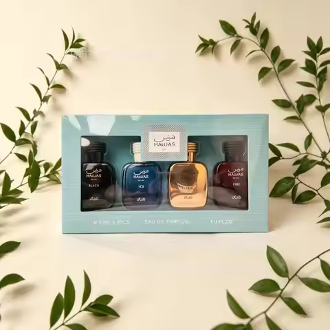 HAWAS Men's Perfume 4-Piece Gift Set 30ml, Women's Perfume, Middle Eastern Perfume Gift Box