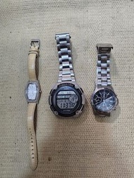(自出合理價高者得) 精工SEIKO  Chronograph 100M"7T92-00W0"潜水錶等舊手錶5隻