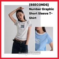 8Seconds Number Graphic White Short Sleeve T-Shirt - Casual Wear