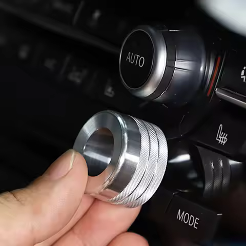 Air Conditioner Knob Audio Volume Tune Button Trim Cover Ring For BMW X5 X6 E70 E71 F15 F16 2014-201
