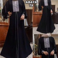 Maxi Bordir Dubai Turkey Gamis Arab 78 Abaya Dress Hitam Saudi