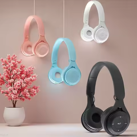 Macarone Wireless Bluetooth Headphones With Microphone Sound Insulation Gaming Earphone Hifi Bass Ea