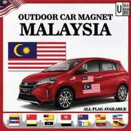 Removable Car Magnet/ Malaysia Flag Stickwer/ Bendera Negeri & Custom Logo- Car decor tag bendera