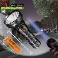 BT90 White Laser Super Bright Flashlight, Waterproof, Long Range, 26800 10000mAh Battery 3 Hours Out