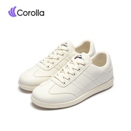 Corolla รองเท้าแฟชั่นสตรีดูดซับแรงกระแทกรองเท้าแบนรองเท้าลำลองต้านเชื้อแบคทีเรีย สีขาว กันน้ำ อเนกปร