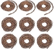 9 PCS Grapevine Garland - DIY Crafts Natural Grapevine Twig Vines, 15 Feet Vines Garland Wreaths for