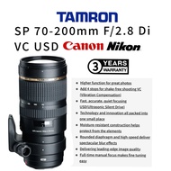 (New) TAMRON SP 70-200MM F/2.8 Di VC USD LENS FOR CANON NIKON (3 YEARS WARRANTY) SP 70-200MM F/2.8 D