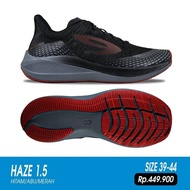 [Top] sepatu running original 910 HAZE 1.5 black red new arrival