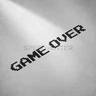 Funny GAME GAME OVER Sticker Car Electric Car Body Pixel-Grade Car Sticker Waterproof Reflective Dec