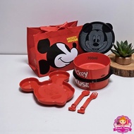 Tupperware Wadah Tempat Piring Mangkuk Makanan Anak Mickey Minnie Meal Set