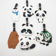Cartoon Cartoon Panda PVC Soft Rubber Luggage Tag Luggage Bag Accessories Consignment Boarding Ornam