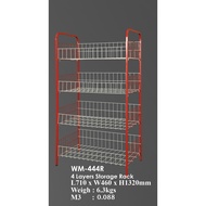 WM-444R 4 Tier Storage Rack/Display Rack/ Multi-Purpose Rack/ rak dapur/Rack Besi