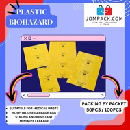 100/50PCS Biohazard Bag for Clinical Waste Yellow Plastic Bag (5L/10L/30L/50L/100L) Yellow Bag Hospi