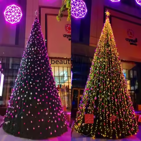 Christmas large Christmas tree package 4-6-10 meters high-end hotel shopping mall outdoor luminous d
