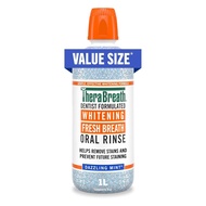TheraBreath Whitening Mouthwash, Dazzling Mint, Dentist Formulated, 1 Liter