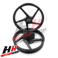 ล้อแม็ก CLICK/CLICK-I/SCOOPY-I/AIRBLADE/ZOOMER-X/ICON ขอบ 14 นิ้ว มี2 สี ดำขาว *ขายเป็นคู่*