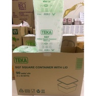 (1 CTN 90/150pcs) TEKA SQ 1 / SQ5 / SQ7 SQUARE CONTAINER