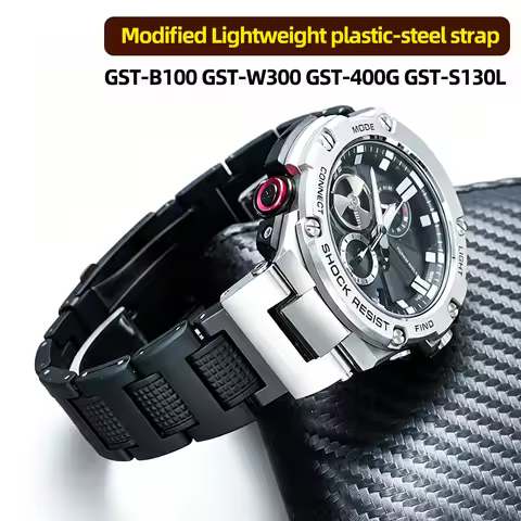 Lightweight plastic-steel strap 26mm For Casio G-SHOCK GST Series GST-B100 GST-W300 GST-400G GST-S13