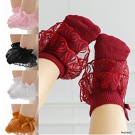 Peak Baby Girl Lace Socks Princess Ruffle Socks Spring Short Socks Infant Breathable Socks Toddler S